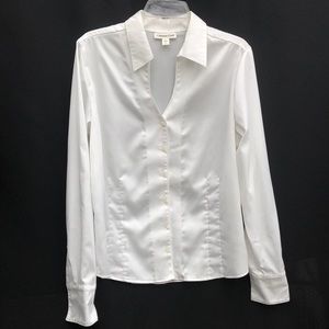 Coldwater Creek long sleeve blouse. White. Lg